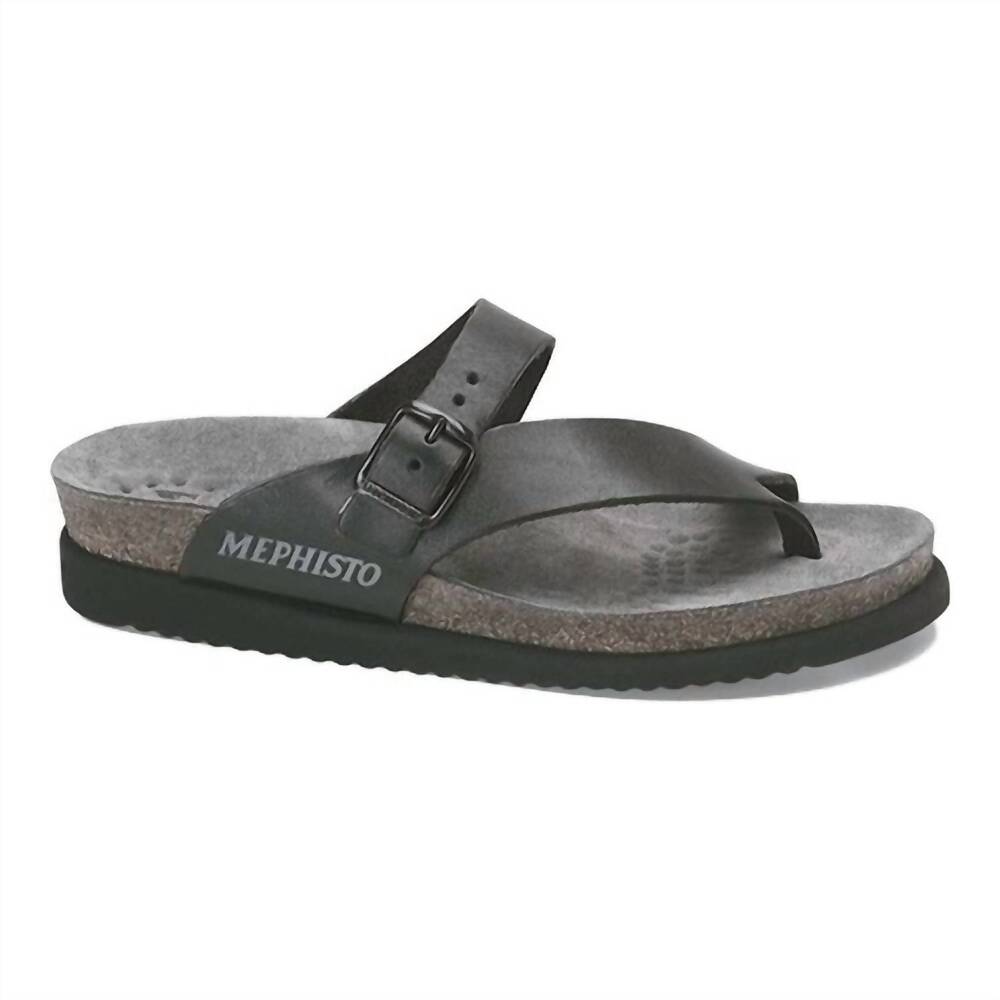 NEW MEPHISTO women's helen thong sandal in black